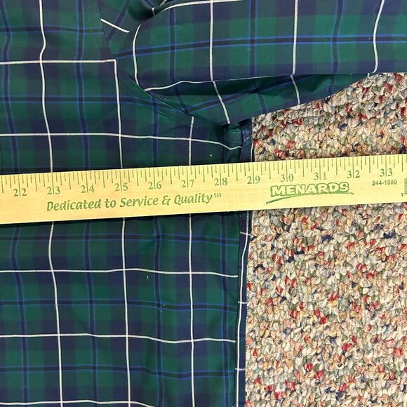 L.L. Bean NWOT Green Navy Plaid Traditional Fit LS Buttondown Shirt Size XXL - Picture 9 of 11
